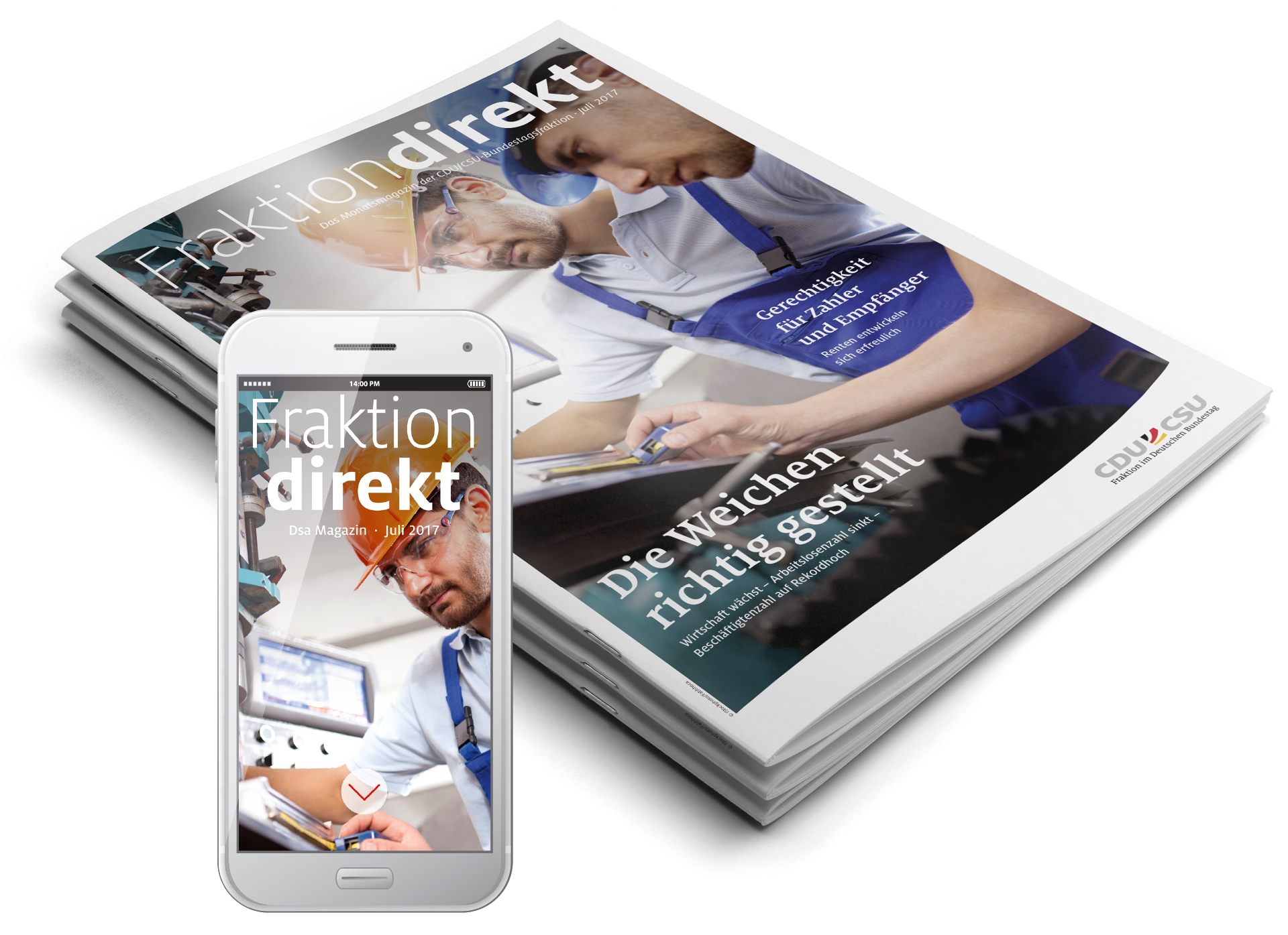 Fraktion direkt als App und Print-Magazin